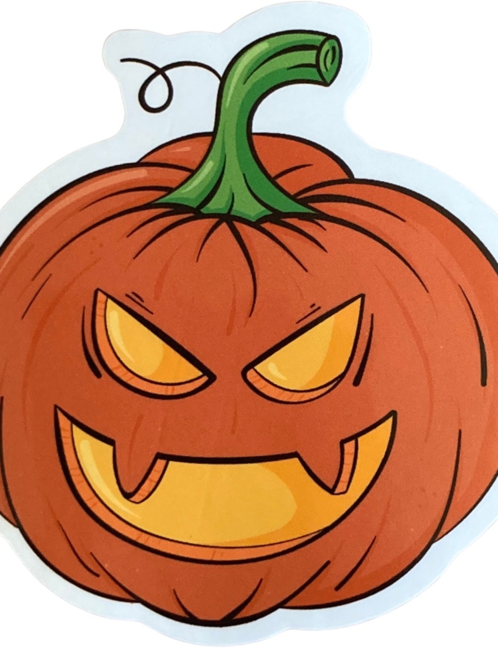 Large Scary Jack-O-Lantern Halloween Sticker